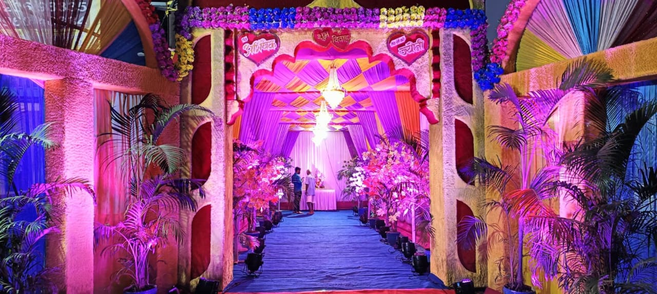 Elegant banquet hall setup